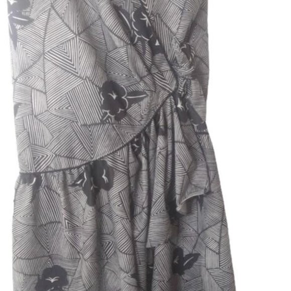 Vintage Maree Paris Floral Ruffle Hem Wrap Dress - Picture 3 of 5